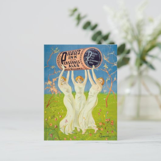 Pillen für blassende Menschen | Leonetto Cappiello Postkarte (Stehend Vorderseite)