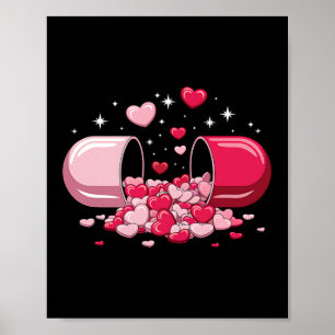 Pillen Herz Liebe Valentinstag Herzen Medizin Phar Poster