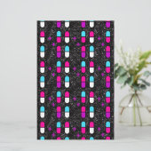 Pillen mit rosa Glitzer Briefpapier (Stehend Vorderseite)
