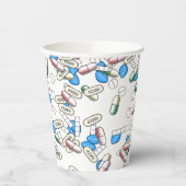 Pillen-Sprinkles-Muster Pappbecher (Links)
