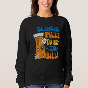 Pillen werfende Krankenschwester Apotheke Apotheke Sweatshirt