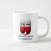 Pillenzeichen "Wellness ist eine Reise" Kaffeemasc Jumbo-Tasse (Rechts)