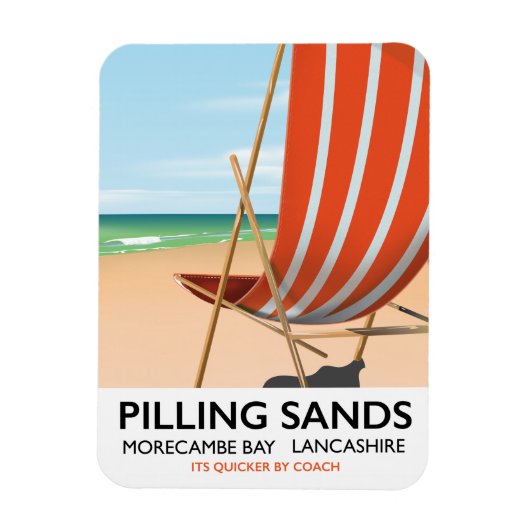 Pilling Sands Morecambe Bay, Lancashire Magnet (Vertikal)