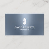 Pilllogo Beruflich Dusty Blue Visitenkarte (Vorderseite)
