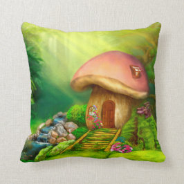 Pillow 16" x 16" Fantasiepilzhaus Kissen
