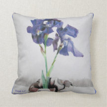 Pillow, 16x16 mit "lila Iris" durch ALarsenArtist