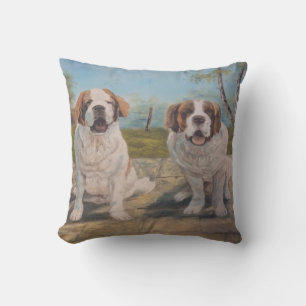 Pillow Ann Hayes Painting Two St Bernards Kissen