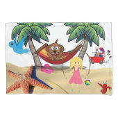 Pillow Case Beach Hund Starfish Sand Kissenbezug (Vorderseite)