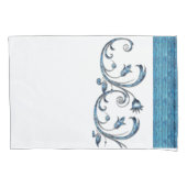 Pillow Case Blue Floral Kissenbezug (Vorderseite)