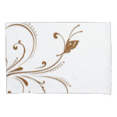 Pillow Case Brown Floral Kissenbezug (Vorderseite)