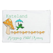 Pillow Case Frogging Ribbit Dreams Mushroom Kissenbezug (Rückseite)