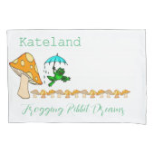 Pillow Case Frogging Ribbit Dreams Mushroom Kissenbezug (Vorderseite)