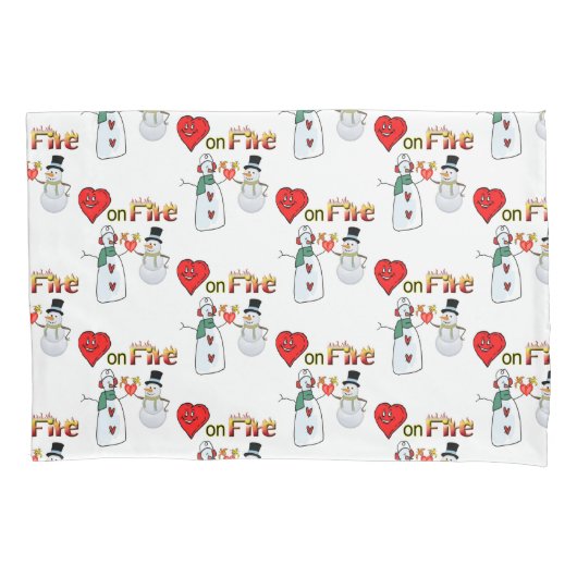 Pillow Case hört auf Feuersnowman Kissenbezug (Vorderseite)