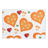 Pillow Case Orange Hearts Kissenbezug (Rückseite)