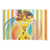 Pillow Case Stripe Giraffe Fruit Kissenbezug (Vorderseite)
