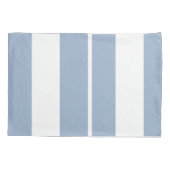 Pillow Case Stripe Square White and Blue Kissenbezug (Rückseite)