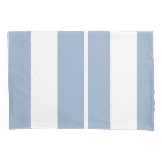 Pillow Case Stripe Square White and Blue Kissenbezug (Vorderseite)