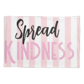 Pillow Case Stripe White and Pink Spread Kindness Kissenbezug (Rückseite)