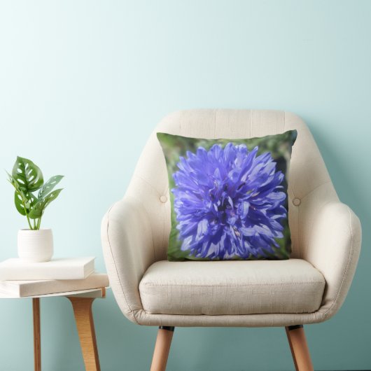 Pillow - Cornflower Blue Bachelor's Button Kissen (Stuhl )