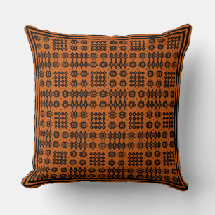 Pillow, Cushion Welsh TapestPattern, Brick Red Kissen