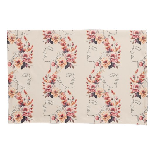 PILLOW-FALLGESCHLECHT KONTUR DER OBERFLÄCHE IN BLU KISSENBEZUG (Vorderseite)