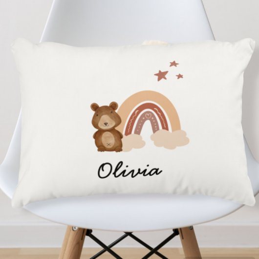 pillow featuring a custom bear design dekokissen