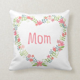 Pillow für Mama, glücklicher Muttertag, Blumenherz Kissen