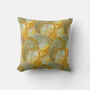 Pillow - Glass Marbles with Orange Veins Kissen