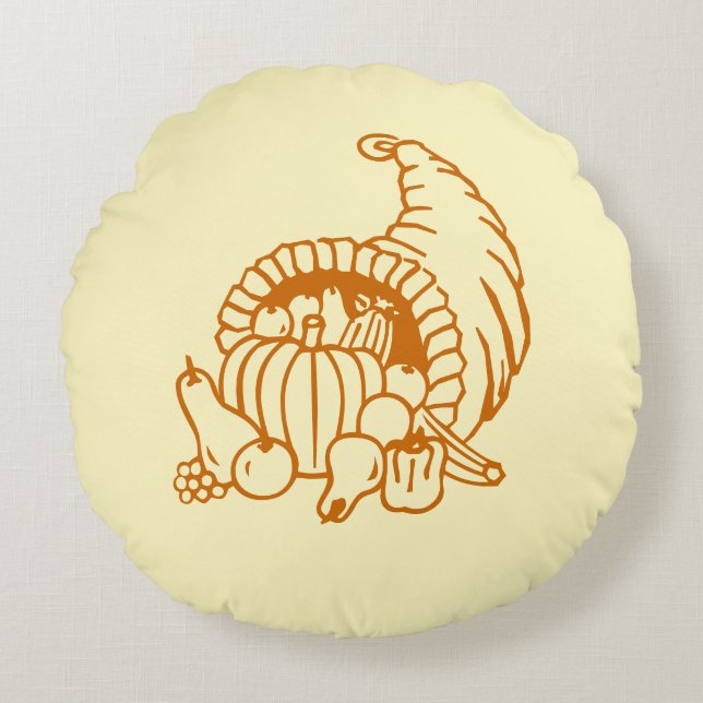 Pillow - Horn von Plenty Rundes Kissen (Vorderseite)