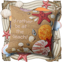 PILLOW - ich wäre eher am Strand - Golden