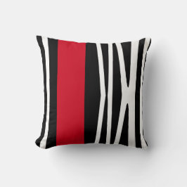 Pillow in der modernen abstrakten Art, Schwarzes, Kissen