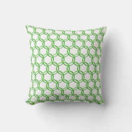 Pillow - Interlocking Green Rings Kissen