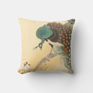 PILLOW JAPANISCHER PEACOCK MIT PERSÖNLICHEM INTIAL KISSEN