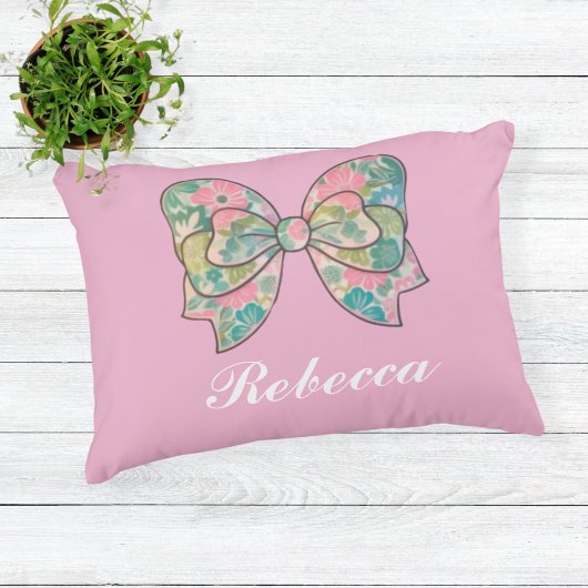 pillow kid bow bedroom dekokissen