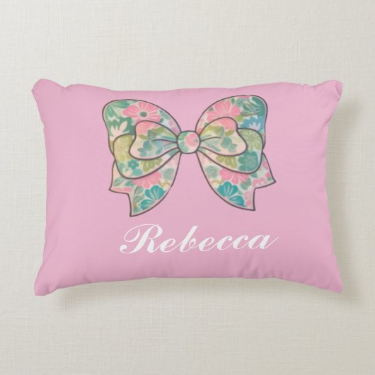 pillow kid bow bedroom dekokissen (Vorderseite)