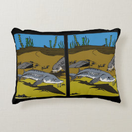 PILLOW - LAKE STURGEON COLORING PAGE - SPOT DIF DEKOKISSEN
