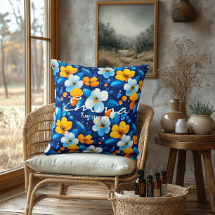 Pillow mit individuellem Blumendesign und personal Kissen