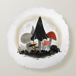Pillow Mushroom Harvest Moon Pillow - Round Rundes Kissen