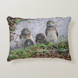 Pillow of Baby Burrowing Owls Dekokissen