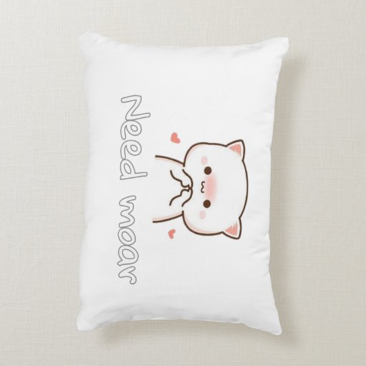 Pillow of Realistic Cat – Need Moar Calm Dekokissen (Rückseite(Vertikal))