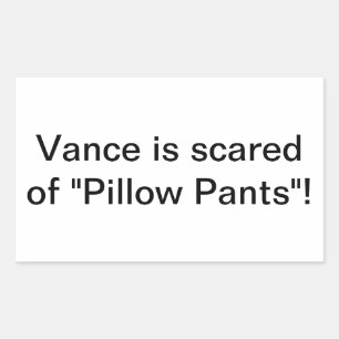 Pillow Pants erschreckt Vance Hankamer Artjunkhaus Rechteckiger Aufkleber