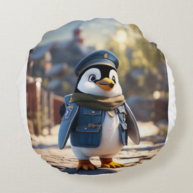 "Pillow Paradise: Entspannen in ultimativem Komfor Rundes Kissen (Rückseite)