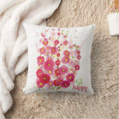 Pillow - Sei glücklich Hollyhocks Kissen (Decke)