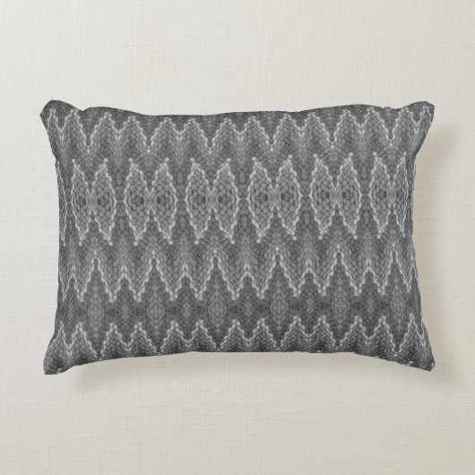 Pillow - Snakeskin Muster in Grau Dekokissen (Vorderseite)