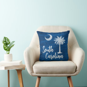 Pillow - South Carolina Flag mit Palmetto Tree Kissen