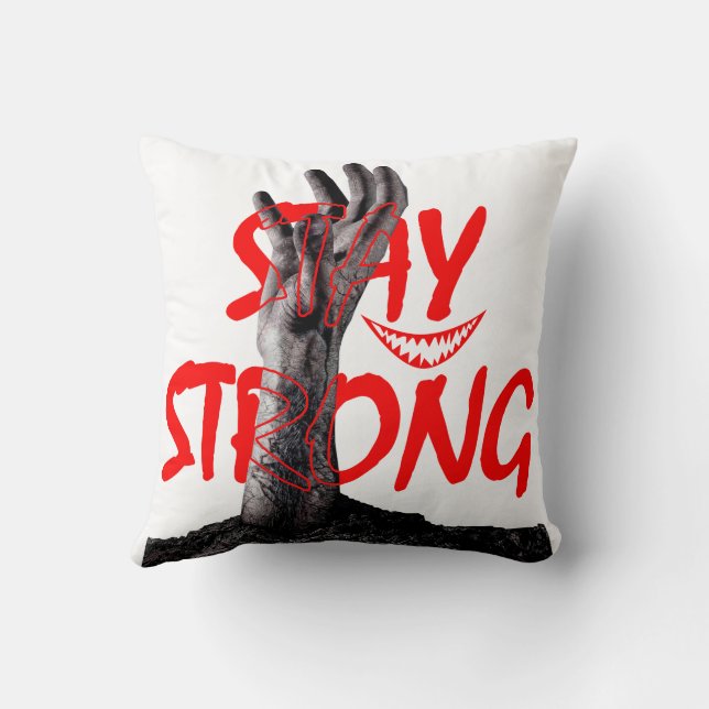 Pillow : Stay Strong Motivational Quote Design Kissen (Rückseite)