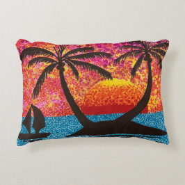 Pillow - Sunset Tropical Island Dekokissen