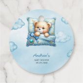 Pillow Teddy Bear Baby Dusche Geschenkanhänger (Rückseite)