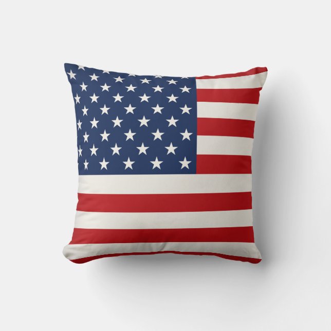 Pillow-Throw-Pillow-USA-Flagge Kissen (Vorderseite)