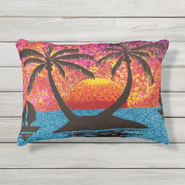 Pillow - Tropical Island Sunset Kissen Für Draußen